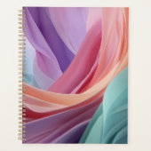 Abstracte pastel stof golven planner (Voorkant)