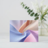 Abstracte pastel stofstroom met zachte rondingen briefkaart (Staand voorkant)