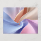 Abstracte pastel stofstroom met zachte rondingen briefkaart (Voorkant)