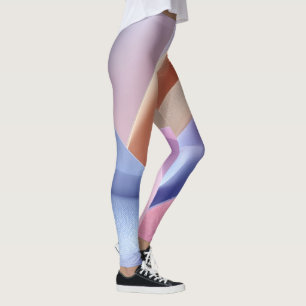 Abstracte pastel stofstroom met zachte rondingen leggings