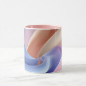 Abstracte pastel stofstroom met zachte rondingen mok (Midden)