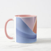 Abstracte pastel stofstroom met zachte rondingen mok (Links)