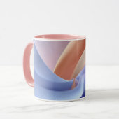 Abstracte pastel stofstroom met zachte rondingen mok (Voorkant links)