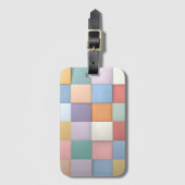 Abstracte pastel Tegel wandpatroon Bagagelabel (Voorkant (verticaal))