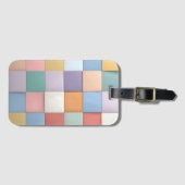 Abstracte pastel Tegel wandpatroon Bagagelabel (Voorkant (horizontaal))