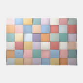 Abstracte pastel Tegel wandpatroon Deurmat (Voorkant)