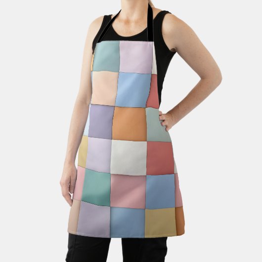 Abstracte pastel Tegel wandpatroon Schort (Insitu)