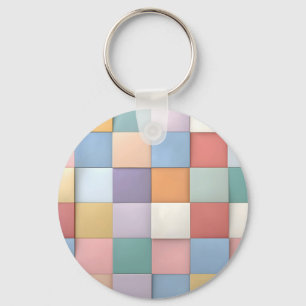 Abstracte pastel Tegel wandpatroon Sleutelhanger