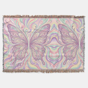 Abstracte Pastel Vlindervleugels Dekens Deken