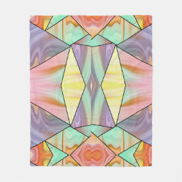 Abstracte Pastel Vloeibare Marmer Geometrische Sti Fleece Deken