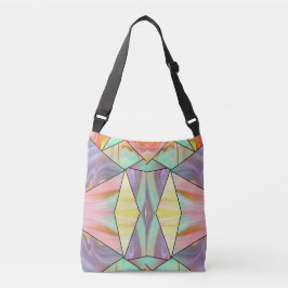 Abstracte Pastel Vloeibare Marmer Geometrische Vor Crossbody Tas