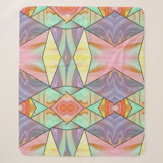 Abstracte Pastel Vloeibare Marmer Geometrische Vor Sherpa Deken