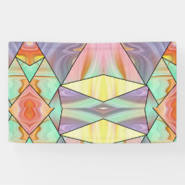 Abstracte Pastel Vloeibare Marmer Geometrische Vor Spandoek