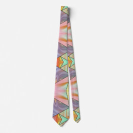 Abstracte Pastel Vloeibare Marmer Geometrische Vor Stropdas