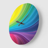 Abstracte Pastel Wervelende Ronde Wandklok (Hoek)