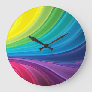 Abstracte Pastel Wervelende Ronde Wandklok
