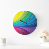 Abstracte Pastel Wervelende Ronde Wandklok (Huis)