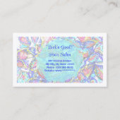 Abstracte pastelbloem ontwerp  visitekaartje (Voorkant)