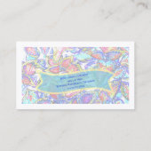 Abstracte pastelbloem ontwerp  visitekaartje (Achterkant)