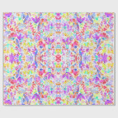 Abstracte pastelbloemen cadeaupapier (Vlak)