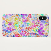 Abstracte pastelbloemen Case-Mate iPhone case (Achterkant (horizontaal))