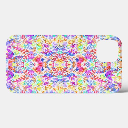 Abstracte pastelbloemen Case-Mate iPhone case (Achterkant (horizontaal))