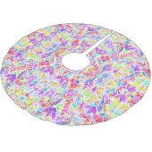 Abstracte pastelbloemen kerstboom rok (Gekanteld)