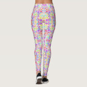Abstracte pastelbloemen leggings (Achterkant)