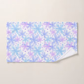 Abstracte pastelbloemen paars en roze waterverf bad handdoek (Handdoek)