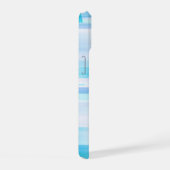 Abstracte pastelblokken van blauw en Paarse iPhone 15 Case (Rechterkant)