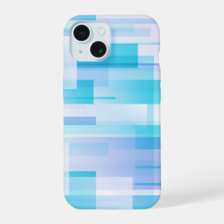 Abstracte pastelblokken van blauw en Paarse iPhone 15 Case