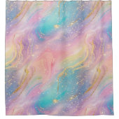 Abstracte pastelglitter naadloos patroon douchegordijn (Voorkant)
