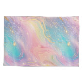 Abstracte pastelglitter naadloos patroon kussensloop (Achterkant)