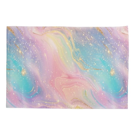 Abstracte pastelglitter naadloos patroon kussensloop (Achterkant)