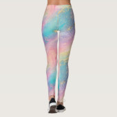 Abstracte pastelglitter naadloos patroon leggings (Achterkant)
