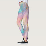 Abstracte pastelglitter naadloos patroon leggings<br><div class="desc">Abstract pastel glitter naadloos patroon met roze,  blauw en goud.</div>