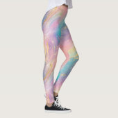 Abstracte pastelglitter naadloos patroon leggings (Rechts)