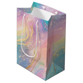 Abstracte pastelglitter naadloos patroon medium cadeauzakje