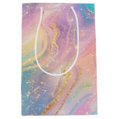 Abstracte pastelglitter naadloos patroon medium cadeauzakje (Voorkant)