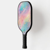 Abstracte pastelglitter naadloos patroon pickleball paddle (Links)