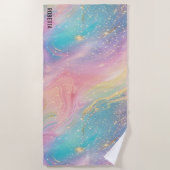 Abstracte pastelglitter naadloos patroon strandlaken (Voorkant)