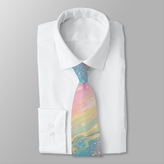 Abstracte pastelglitter naadloos patroon stropdas (Gebonden)