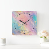 Abstracte pastelglitter naadloos patroon vierkante klok (Huis)