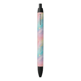 Abstracte pastelglitter naadloos patroon zwarte inkt pen
