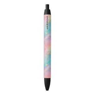 Abstracte pastelglitter naadloos patroon zwarte inkt pen