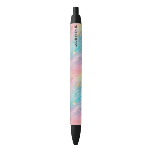 Abstracte pastelglitter naadloos patroon zwarte inkt pen (Voorkant Verticaal)