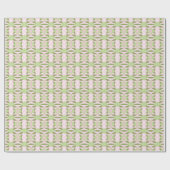 Abstracte pastelgroene en roze geometrische patroo cadeaupapier (Vlak)