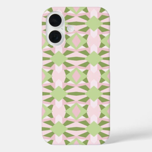 Abstracte pastelgroene en roze geometrische patroo Case-Mate iPhone case (Achterkant)