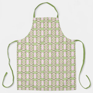 Abstracte pastelgroene en roze geometrische patroo schort
