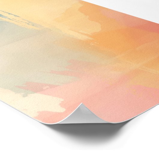 Abstracte pastelkleur poster (Hoek)